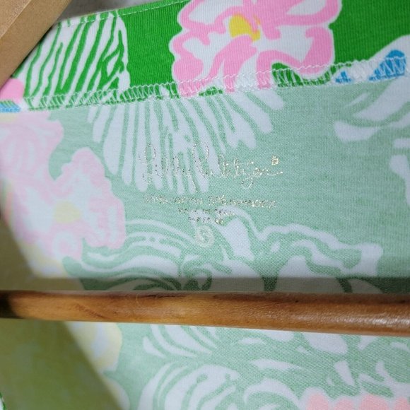 Lilly Pulitzer Small Hibiscus Stroll Multicolored Juline 3/4 Sleeve Women's Top - Picture 3 of 3